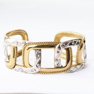 Cuff bracelet western vibe 2 tone Carolyn Pollack